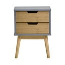 Szaro-brązowa komoda z litego drewna sosnowego Marckeric Baku