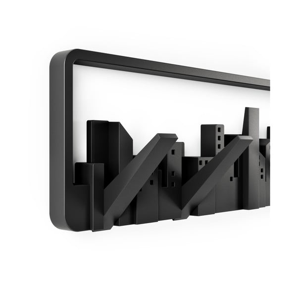 Czarny plastikowy wieszak ścienny Skyline – Umbra-image-4