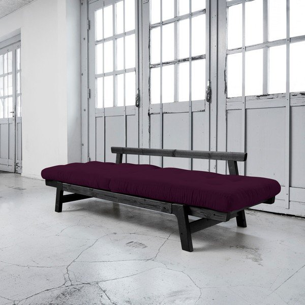 Sofa rozkładana Karup Step Black/Purple Plum-image-2