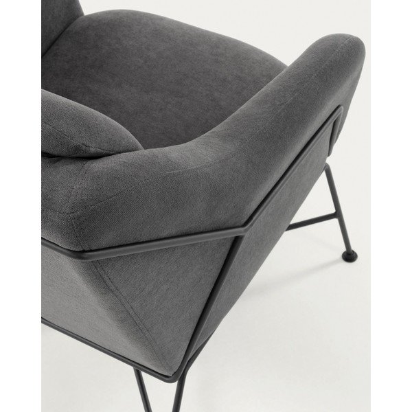 Szary fotel Brida – Kave Home-image-4
