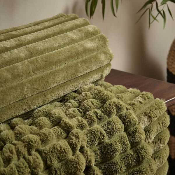 Koc z mikropluszu 130x170 cm Cosy Ribbed – Catherine Lansfield-image-2