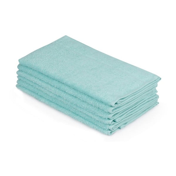 Zestaw sześciu jasnoniebieskich ręczników Beverly Hills Polo Club, 50x30 cm