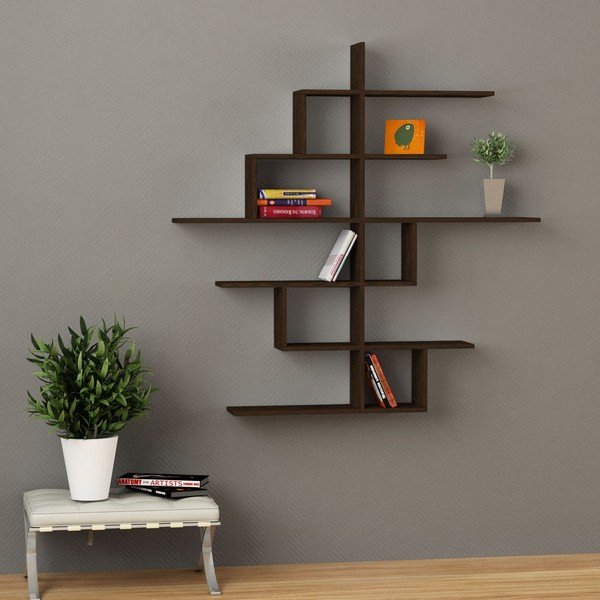 Brązowa półka Line no.4-image-1