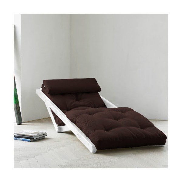 Szezlong Karup Figo White/Brown, 70 cm-image-1