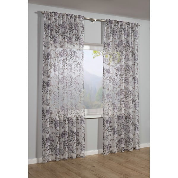 Fioletowo-szara zasłona 135x245 cm Birds and Roses – Sehlbach-image-1