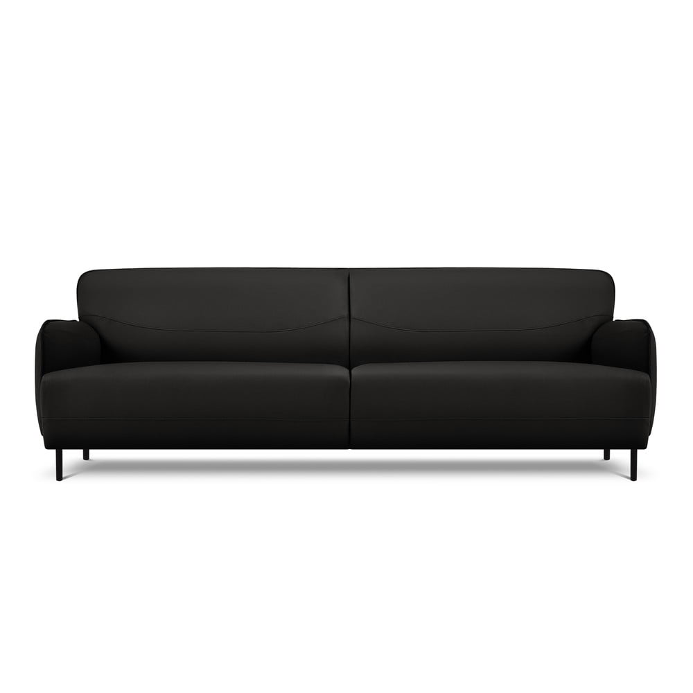 Czarna skórzana sofa Windsor & Co Sofas Neso, 235x90 cm
