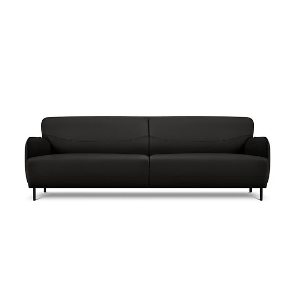 Czarna skórzana sofa Windsor & Co Sofas Neso, 235x90 cm