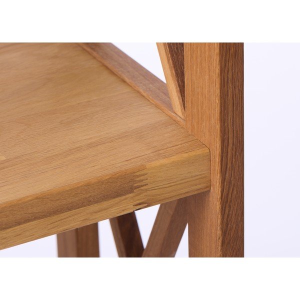 Regał z litego drewna dębowego w naturalnym kolorze 70x198 cm X-Shelf – Unique Furniture-image-4