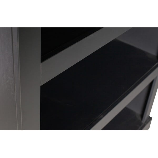 Czarny regał z litego drewna sosnowego 107x160x39 cm Bonk – WOOOD-image-4