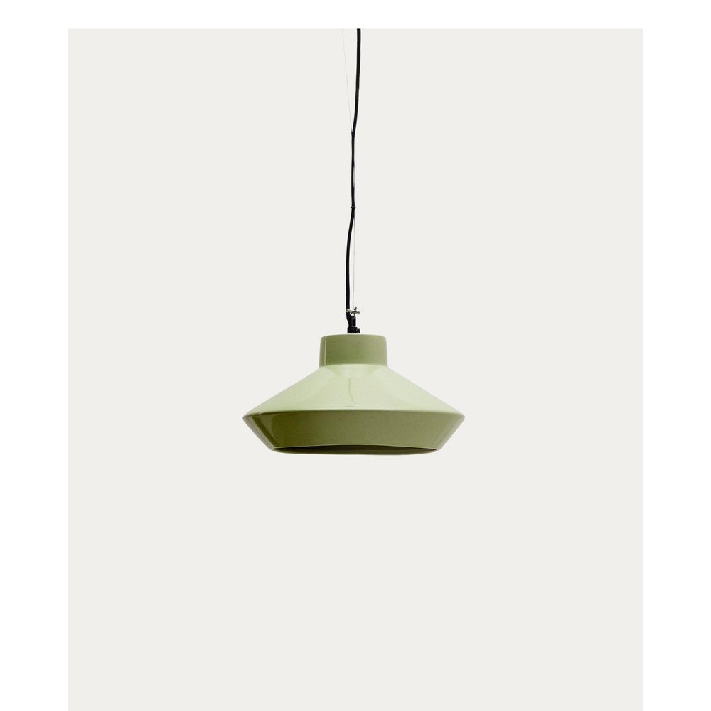 Jasnozielona lampa wisząca z ceramicznym kloszem ø 31 cm Portol – Kave Home (zdjęcie 5)