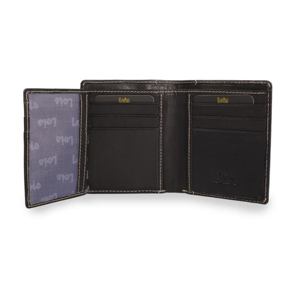 Skórzany portfel męski LOIS no. 320, czarny