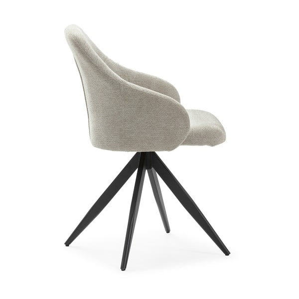 Jasnoszare tapicerowane fotele jadalniane zestaw z podłokietnikami 2 szt. Tamara – Marckeric-image-3