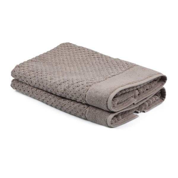 Zestaw 2 beżowych ręczników ze 100% bawełny Mosley, 50x80 cm