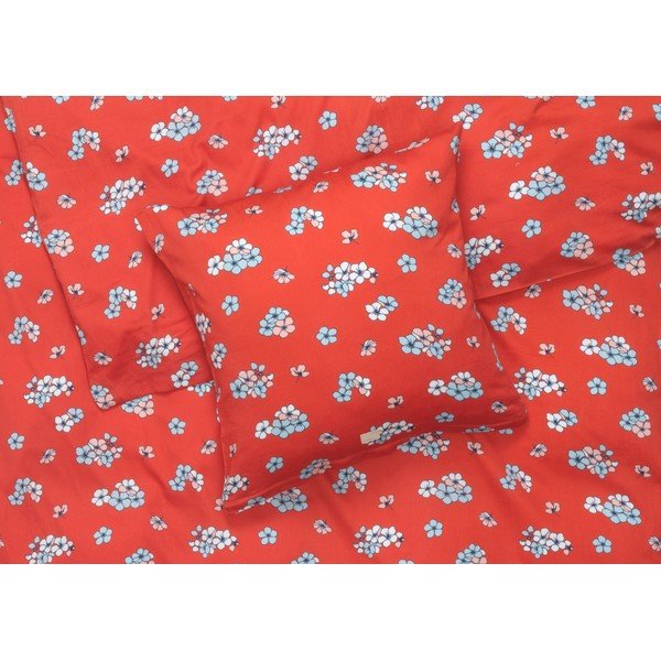 Ceglasta pościel dwuosobowa z satyny bawełnianej 200x220 cm Grand Pleasantly – JUNA-image-1