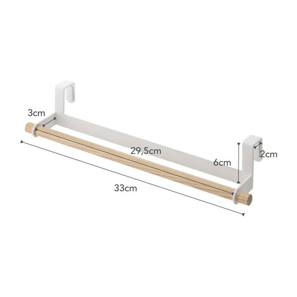Biały uchwyt wiszący na ręczniki papierowe/ścierki YAMAZAKI Tosca-image-3