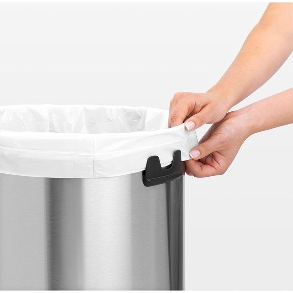 Stalowy kosz na śmieci w kolorze matowego srebra 60 l Push Bin – Brabantia-image-3