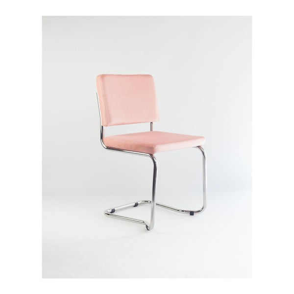 Krzesło z różowym aksamitnym obiciem Velvet Atelier Bertha