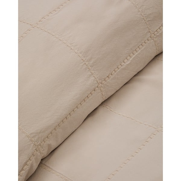 Jasnobrązowa bawełniana narzuta pikowana 180x260 cm Isor – Kave Home-image-4