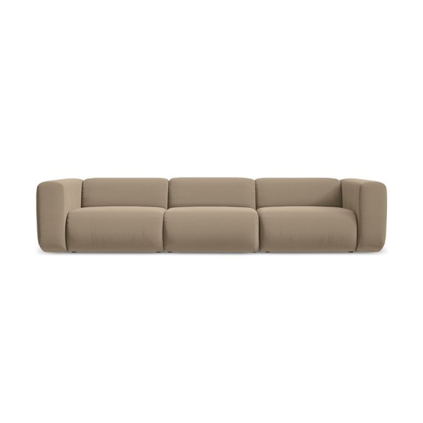 Beżowa aksamitna sofa 319 cm Ekahi – Makamii