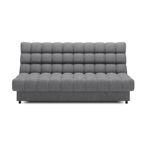 Szara rozkładana/ze schowkiem sofa z tkaniny szenilowej 197 cm Clareta – ELTAP