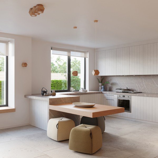 Lampa punktowa w naturalnym kolorze 12x12 cm Vige – Sollux-image-1