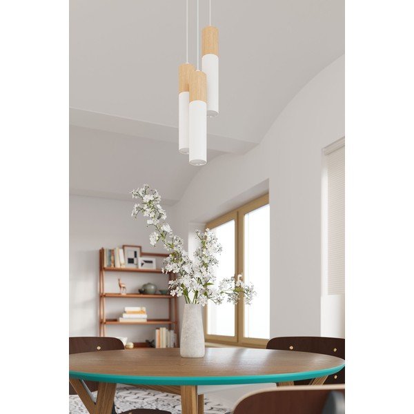 Biała lampa wisząca Sollux Paul-image-4