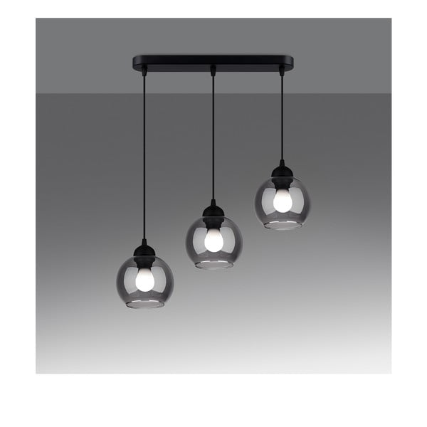 Czarna lampa wisząca ø 15 cm Grande – Sollux-image-1