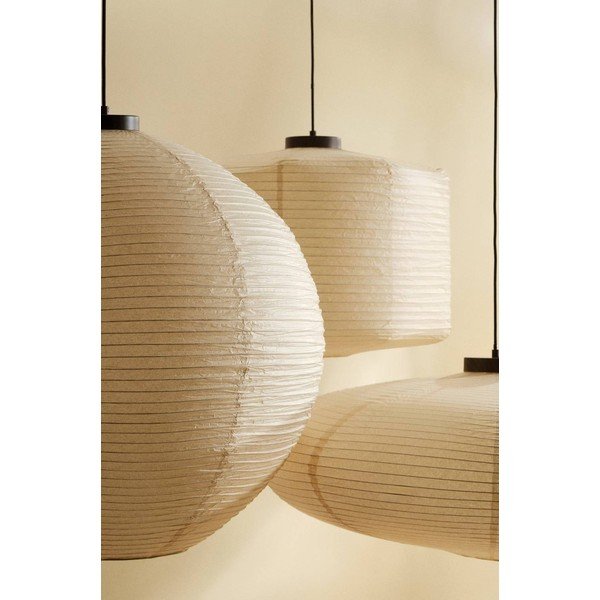Beżowa papierowa lampa wisząca ø 60 cm Siv – Jotex-image-3