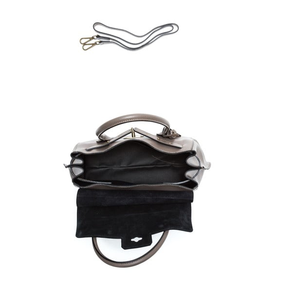 Szaro-brązowa skórzana torebka Isabella Rhea no. 479-image-4