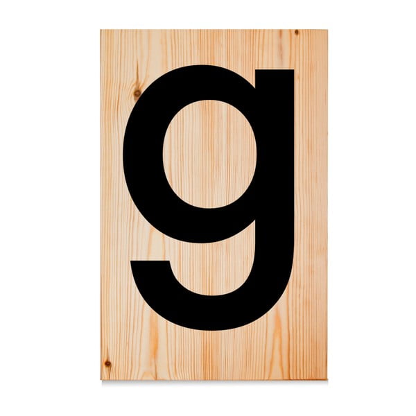 Drewniana tabliczka Letters G