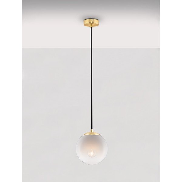 Biała/w kolorze złota szklana lampa wisząca ø 20 cm Vita – Nova Luce-image-3