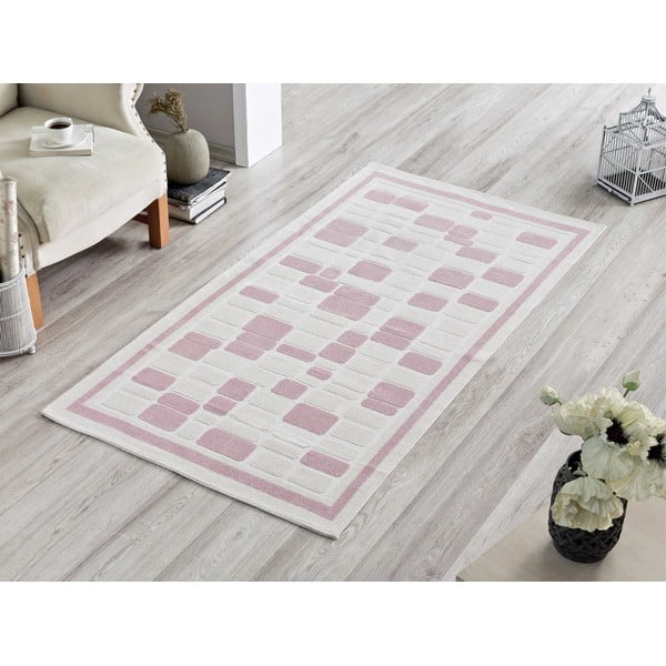 Dywan Pink Tiles, 100x150 cm