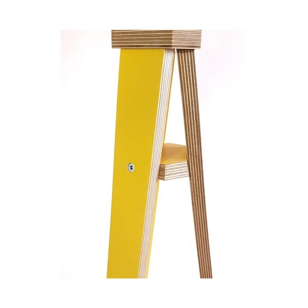 Żółta lampa stojąca z białym abażurem i czerwonym kablem Ragaba Wanda-image-2