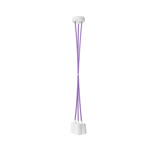 Potrójny wiszący kabel Cero, biały/fioletowy