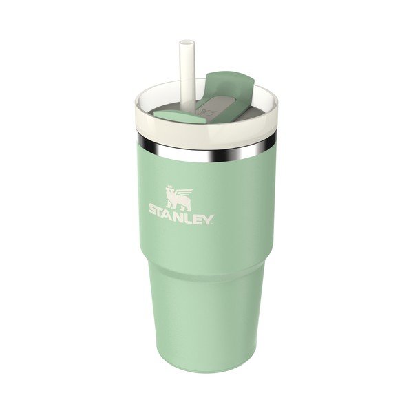 Szałwiowy termos ze słomką ze stali nierdzewnej 600 ml Quencher H2.0 FlowState Tumbler Pistachio – Stanley-image-1