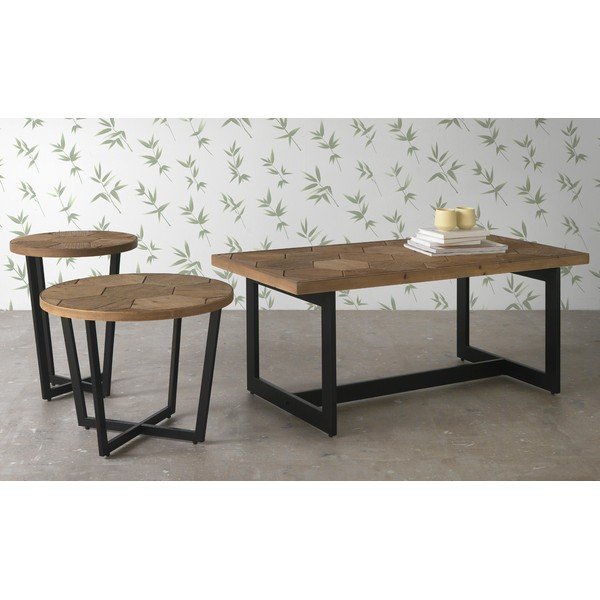 Stolik z czarną żelazną konstrukcją Geese Honeycomb, ⌀ 59 cm-image-4