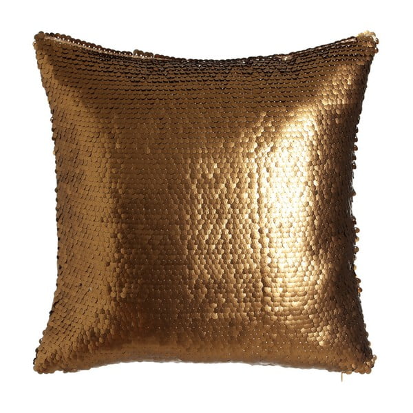 Poduszka w złotej barwie Denzzi Normandie, 45x45 cm