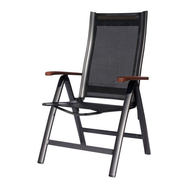 Czarny metalowy fotel ogrodowy Ass Comfort – Sun Garden