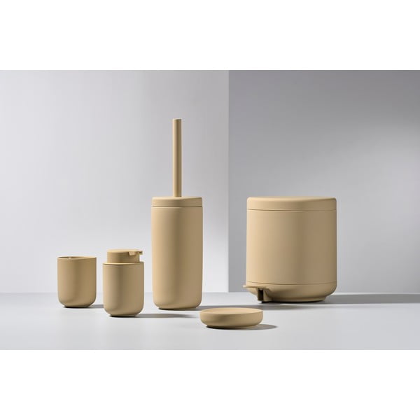 Beżowy kamionkowy kubek na szczoteczki do zębów Ume − Zone-image-1