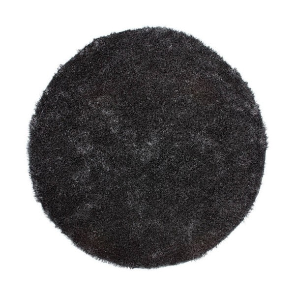 Antracytowy okrągły dywan tkany ręcznie Kayoom Crystal 350 Anthrazit, ⌀ 120 cm