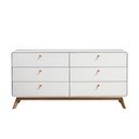 Biała niska komoda 150x74 cm Caitlin – Støraa