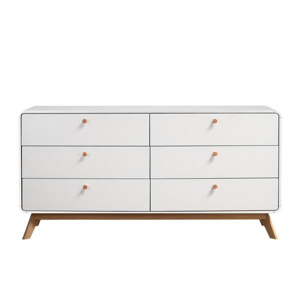 Biała niska komoda 150x74 cm Caitlin – Støraa