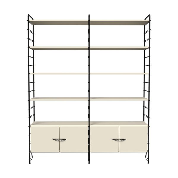 Biało-czarny modułowy system półek 163x204 cm Dakota – Tenzo-image-3