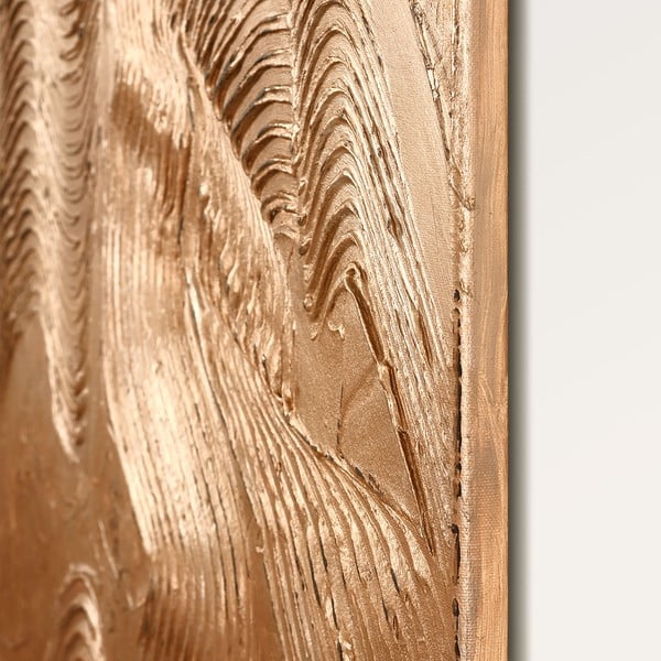 Ręcznie malowany obraz 88x118 cm Metallic Brown – Malerifabrikken-image-2