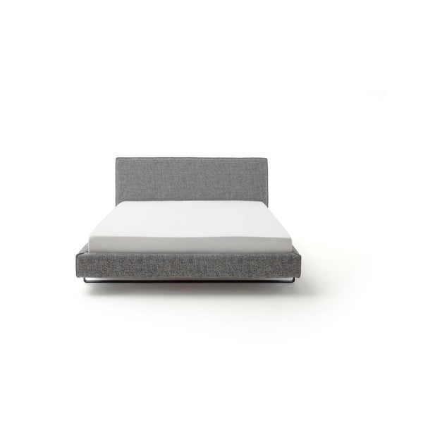 Szare tapicerowane łóżko dwuosobowe bez stelaża 180x200 cm La Gomera – Meise Möbel-image-2