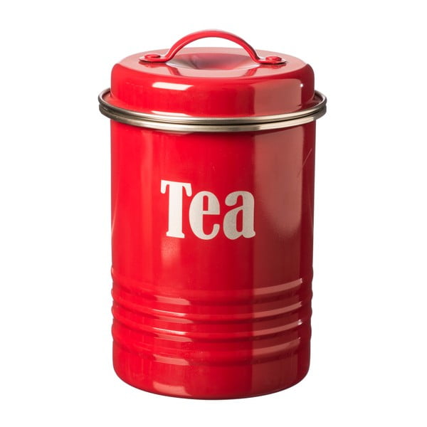 Czerwony pojemnik na herbatę Typhoon Vintage