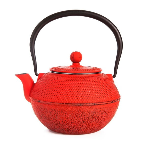 Czerwony czajnik żeliwny Bambum Taşev Linden,1,2 l