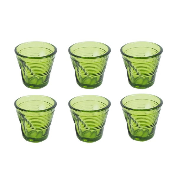 Zestaw 6 szklanek Kaleidoskop 115 ml, zielony