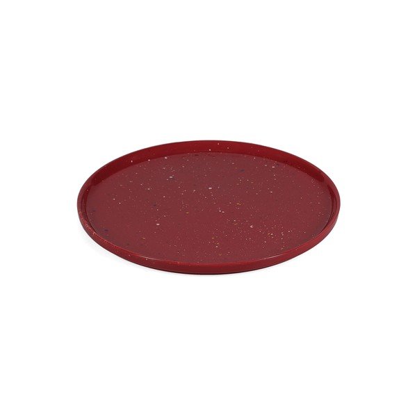 Bordowy porcelanowy talerz ø 25 cm Fika – ONA-image-3