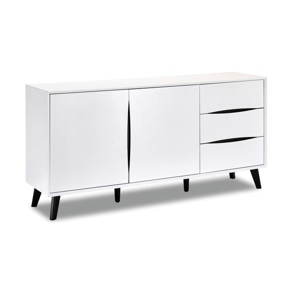 Biała niska komoda 160x80 cm Lyon – Furnhouse-image-2